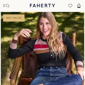Faherty Mikki Henley Womens Sz M